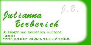 julianna berberich business card